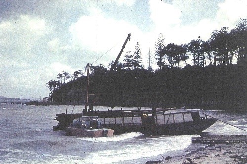 A barge in Wharf Bay, from the La Roche collection