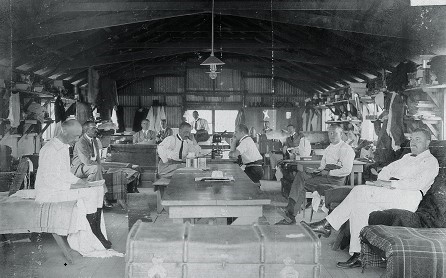 German internees awaiting repatriation to Germany at Narrow Neck Army Barracks
