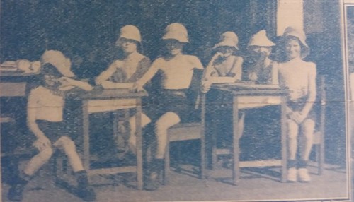 Group of children at the Motuihe Island Health Camp