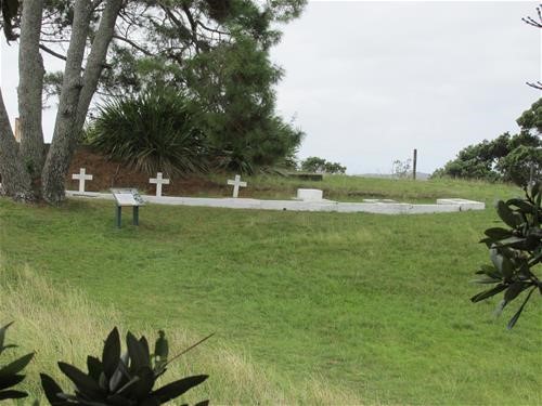 The graves on Motuihe following the 1918 flu epidemic