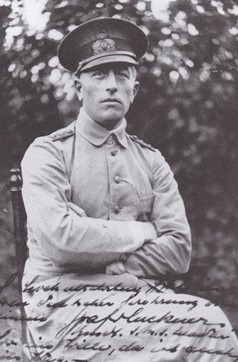 Portrait of Count Felix von Luckner during World War I in his mid thirties